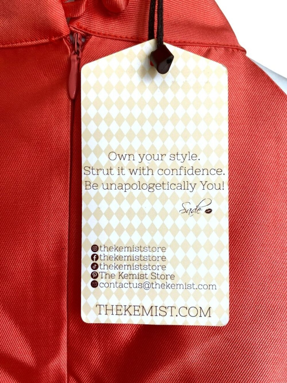The Kemist Orange Sleeveless Halter Ruffled Mini Short Dress Size 18 Orig $250! - Picture 6 of 9